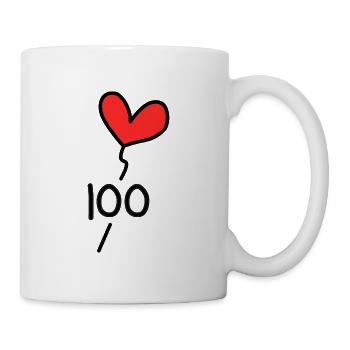 100. 100 ANS. 100e ANNIVERSAIRE. ANNIVERSAIRE 100 - Mug blanc - blanc - Droite