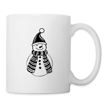 Bonhomme de neige - Mug blanc - blanc - Droite
