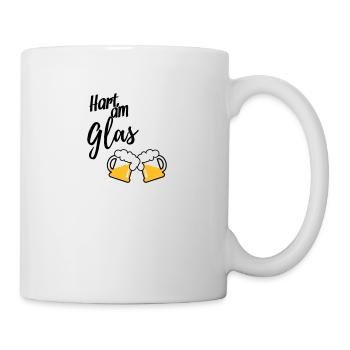 Hart am Glas - Tasse - Weiß - Rechts