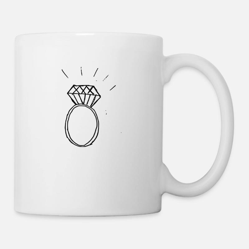 diamantring - Tasse - Weiß