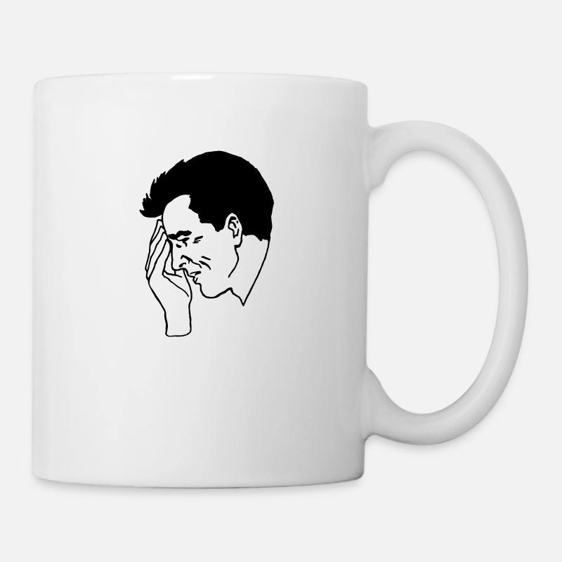 facepalm stupide stupidité maux de tête - Mug blanc - blanc