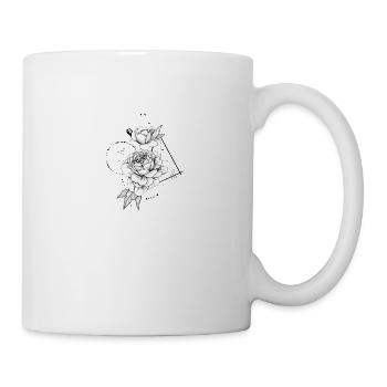 geometric rose - Mug - white - Right