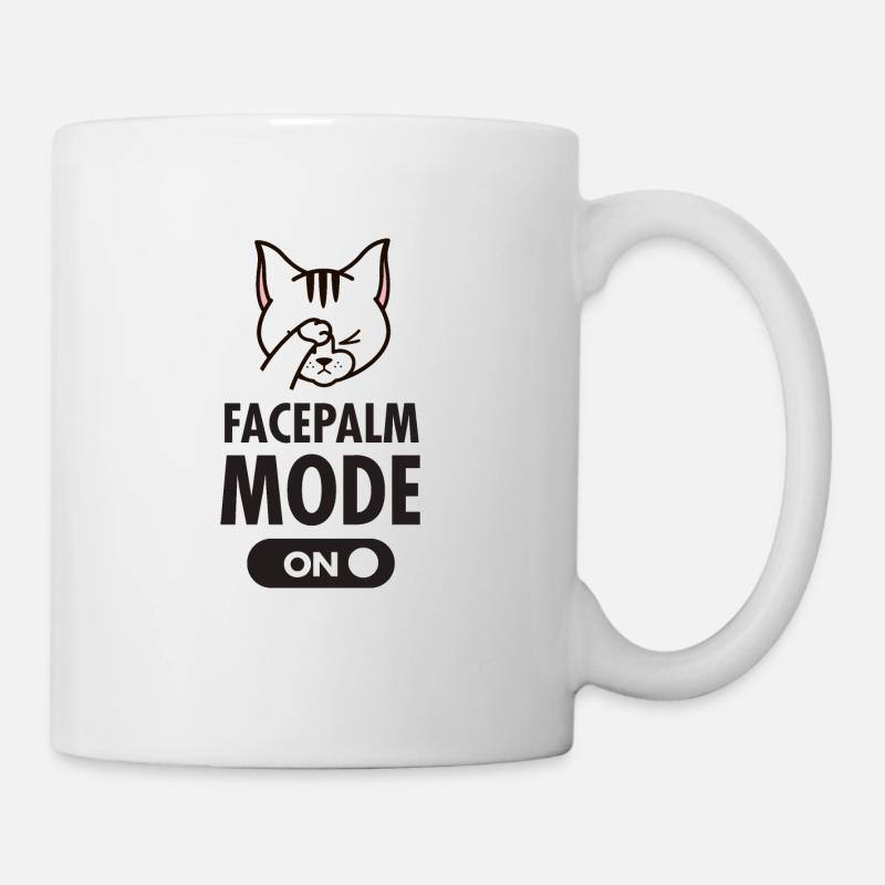 Cat - Facepalm Mode On - Tasse - Weiß