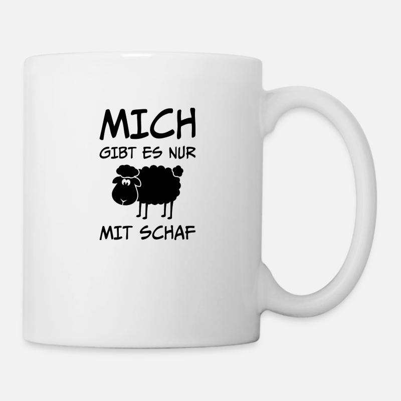 Mich gibt es nur mit Schaf Bauer Geschenk Schäfer - Tasse - Weiß
