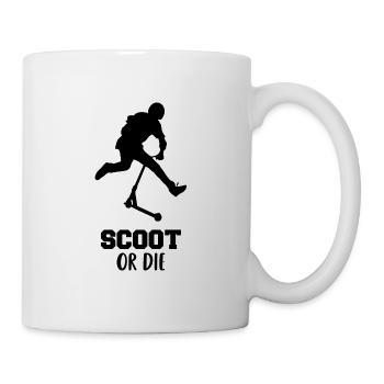 Scoot or die - Tasse - Weiß - Rechts