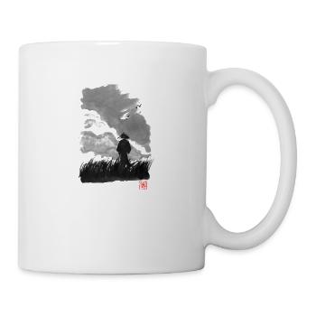walking samurai - Mug - white - Right