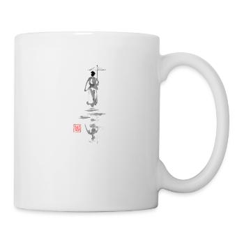 geisha reflection - Mug - white - Right