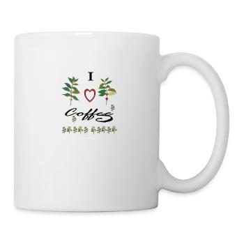 I love Coffee - Tasse - Weiß - Rechts