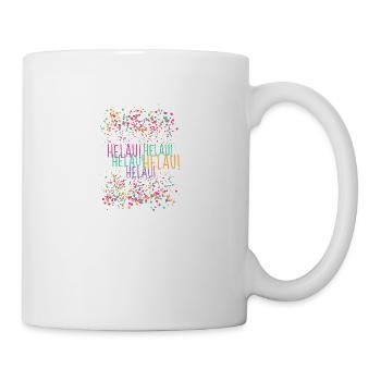 helau,karneval,konfetti,bunt - Tasse - Weiß - Rechts