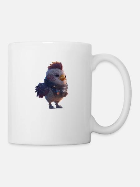 Verrücktes Huhn - Tasse - Weiß