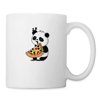 Süßer Kawaii Panda, Der Pizza Isst Anime Manga - Tasse - Weiß - Rechts