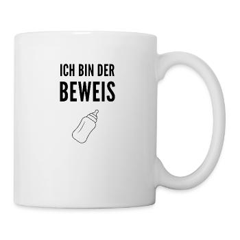 Shirt Motiv für Schwangere - Ich bin der Beweis - Tasse - Weiß - Rechts