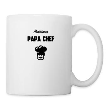 Meilleur papa chef - Mug blanc - blanc - Droite