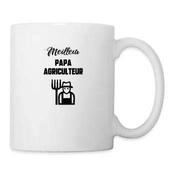 Meilleur papa agriculteur - Mug blanc - blanc - Droite