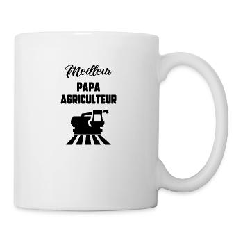 Meilleur papa agriculteur - Mug blanc - blanc - Droite