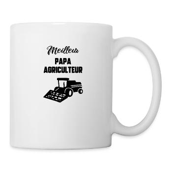 Meilleur papa agriculteur - Mug blanc - blanc - Droite
