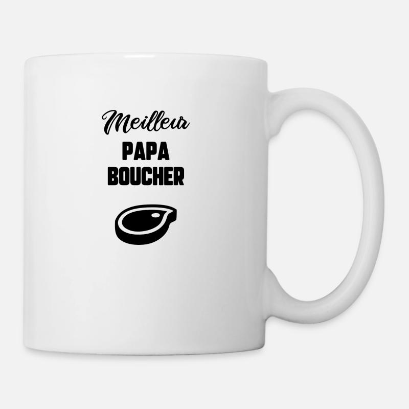 Meilleur papa boucher - Mug blanc - blanc