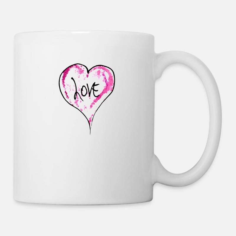 PINK LOVE - Tasse - Weiß
