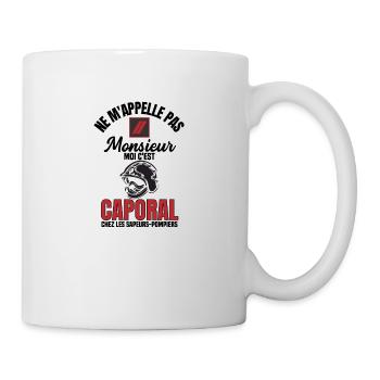 Caporal sapeurs-pompiers - Mug blanc - blanc - Droite