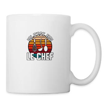 Ici c’est moi le chef - Mug blanc - blanc - Droite