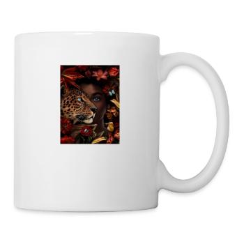 Léopard à visage humain - Mug blanc - blanc - Droite