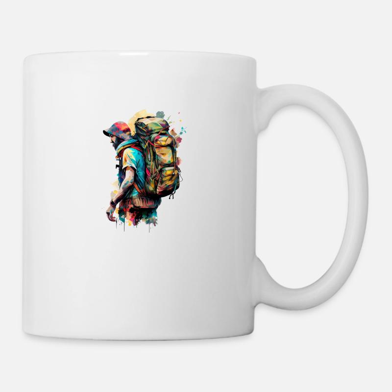 Graffiti Backpacker Design - Mug - white