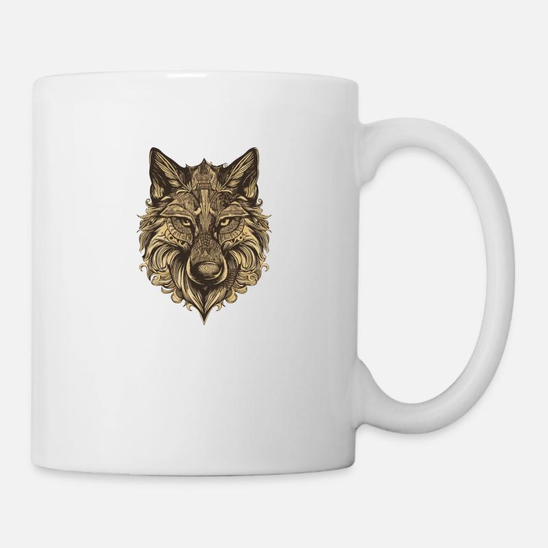 Wolf Portrait - Tasse - Weiß