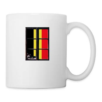 Belgium Flag Vintage Belgian Flag Distressed Look - Mug - white - Right