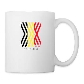 Belgium Flag Vintage Belgian Flag Distressed Look - Mug - white - Right