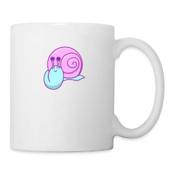 Schnecke - Tasse - Weiß - Rechts