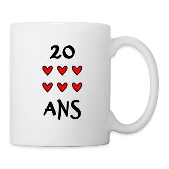 20. 20 YEARS. 20th ANNIVERSARY. 20TH ANNIVERSARY. - Mug - white - Right