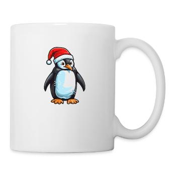 Tête d’animal de Noël pingouin - Mug blanc - blanc - Droite