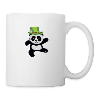 Dancing Panda on St. Patrick´s Day - Tasse - Weiß - Rechts
