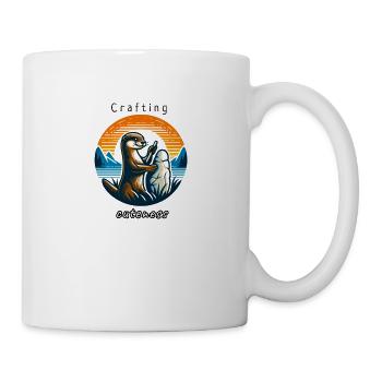 Otter T-Shirt - Tasse - Weiß - Rechts
