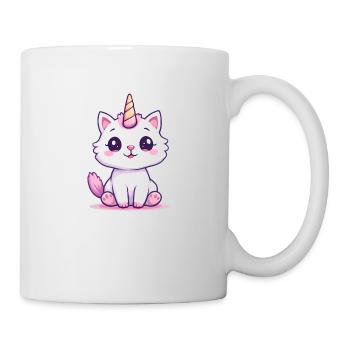 Einhornkatze - Tasse - Weiß - Rechts