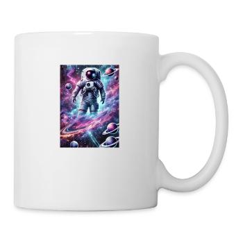 Un astronaute dans le cosmos - Mug blanc - blanc - Droite