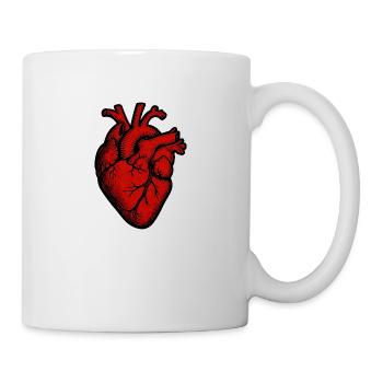 Herz Organ - Tasse - Weiß - Rechts