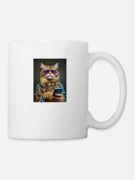Coole Katze - Tasse - Weiß