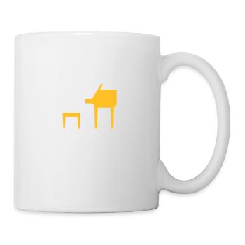 A Jazz Musician Plays On The Piano - Mug - white - Right