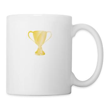 Pokal Gold - Tasse - Weiß - Rechts