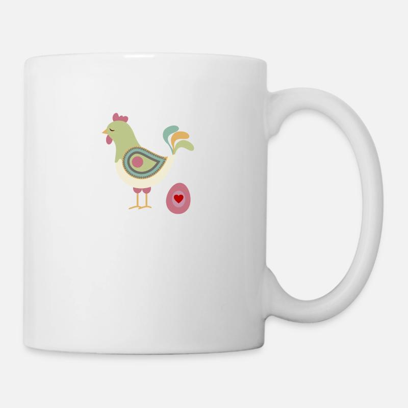 Poule aux oeufs - Mug blanc - blanc