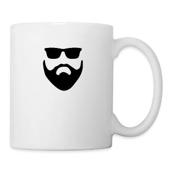 Bart mit Brille - Tasse - Weiß - Rechts