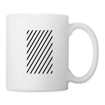 Streifen Striche Linien - Tasse - Weiß - Rechts