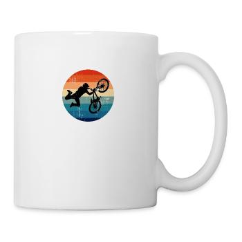 Dirtbike BMX retro jump - Mug blanc - blanc - Droite