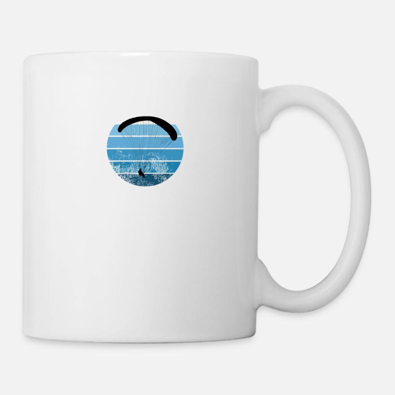 Gleitschirm Retro Paragliding Paragleiter Shirt - Tasse - Weiß