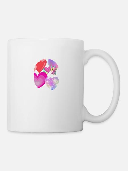 Love Overflow - Tasse - Weiß