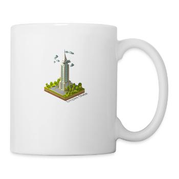Geometric low poly Empire Building - Mug - white - Right