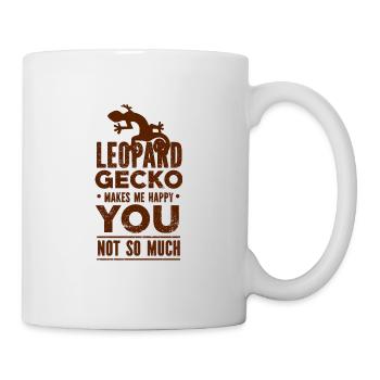 Gecko - Amphibie Tier - Tasse - Weiß - Rechts