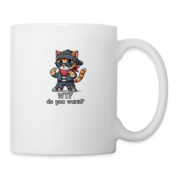 WTF willst du? - Tasse - Weiß - Rechts