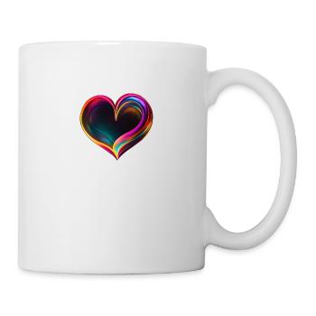 Herz für Kunstliebhaber - Tasse - Weiß - Rechts